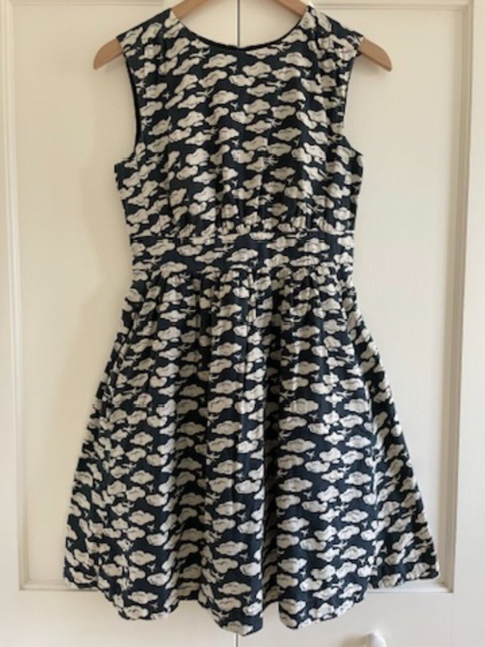 Vintage Modcloth Emily and Fin - Airplanes & Clouds Dress